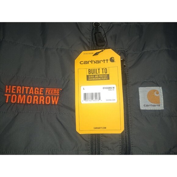 Carhartt Rain Defender Lightweight Workwear Insulated Vest Size Large - Picture 7 of 7